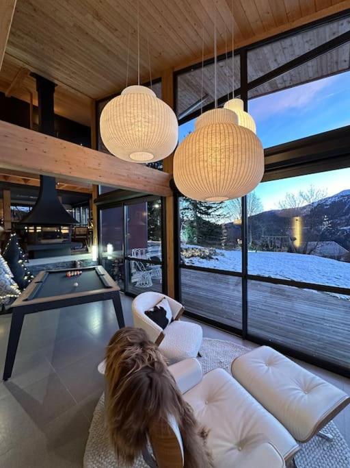 Chalet D'Architecte Avec Vue Panoramique Allos Exterior photo
