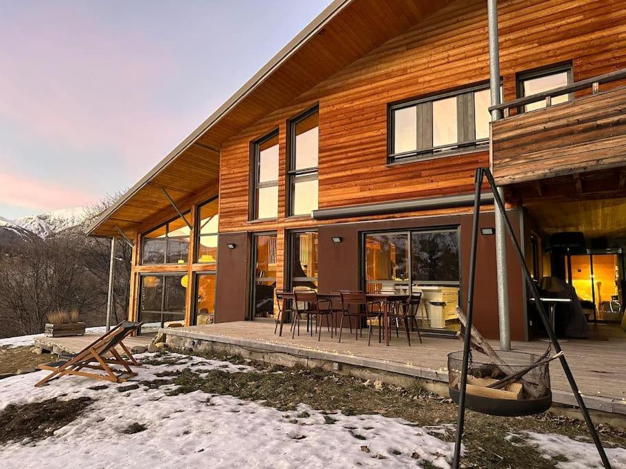 Chalet D'Architecte Avec Vue Panoramique Allos Exterior photo
