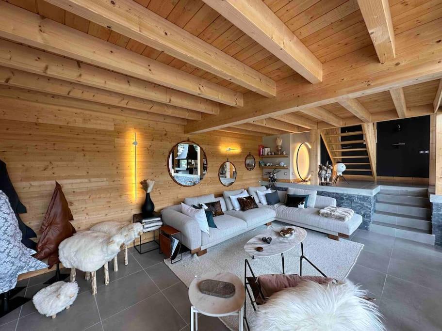 Chalet D'Architecte Avec Vue Panoramique Allos Exterior photo