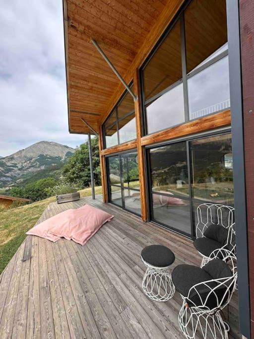 Chalet D'Architecte Avec Vue Panoramique Allos Exterior photo